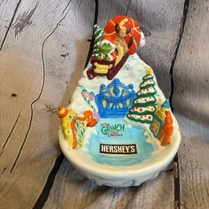 Dr. Seuss How The Grinch Stole Christmas Movie Hershey's Ceramic Candy Dish 2000
